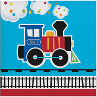 ALL ABOARD BEVERAGE NAPKINS 16 CT. 