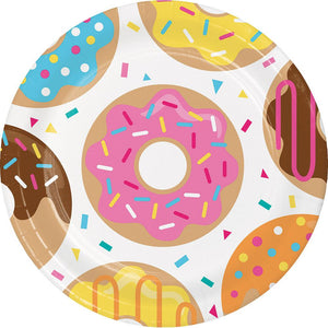 9 in. Donut Time Lunch Plates 8 ct.