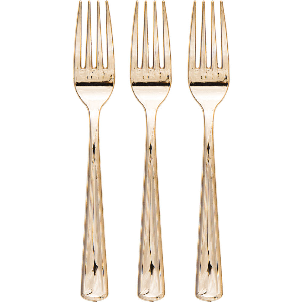 Metallic Gold Forks 24 ct.