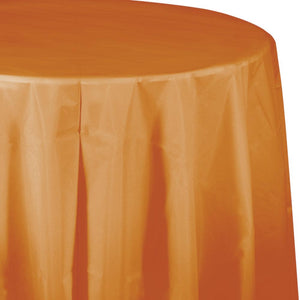 PUMPKIN SPICE ROUND PLASTIC TABLECOVER 1 CT. 