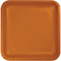 PUMPKIN SPICE SQUARE PAPER LUNCH PLATES 18 CT. 