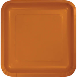 PUMPKIN SPICE SQUARE PAPER DESSERT PLATES 18 CT. 