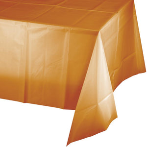 PUMPKIN SPICE PLASTIC TABLECOVER  54IN. X 108IN.  1CT. 