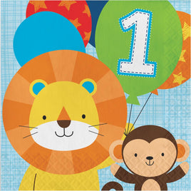 ONE IS FUN-BOY LUNCH NAPKINS 16 CT. 