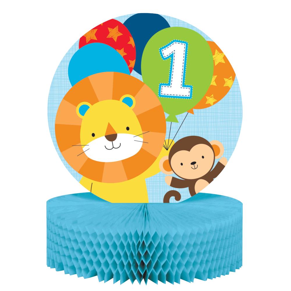 ONE IS FUN-BOY HONEYCOMB CENTERPIECE 1 CT. 