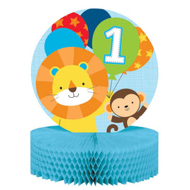 ONE IS FUN-BOY HONEYCOMB CENTERPIECE 1 CT. 