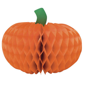 6" Pumpkin Honeycomb Centerpiece 1 ct.