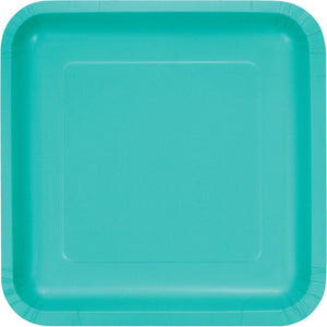 TEAL LAGOON SQUARE PAPER LUNCH PLATES 18 CT. 