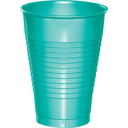 12 OZ. TEAL LAGOON  PLASTIC CUPS 20 CT. 