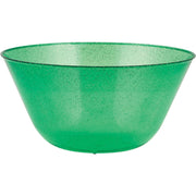 11"  Glitter Green Bowl 1 ct.