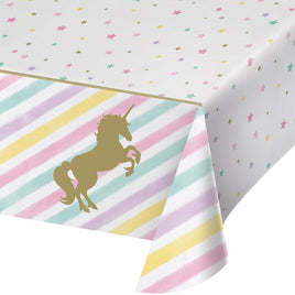 Unicorn Sparkle Plastic Tablecover 54 in. X 102 in. 1 ct.