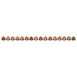 Poop Emojions Shaped Ribbon Banner 5.5 in. X 66 in. 1 ct. 