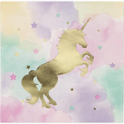 Unicorn Sparkle Foil Stamp Luncheon Napkins 16 ct.