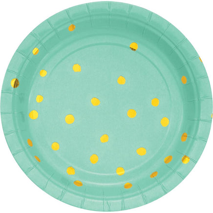 FRESH MINT FOIL DESSERT PLATES 8 CT. 
