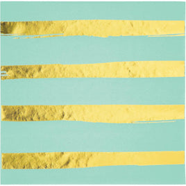 FRESH MINT FOIL STAMP 3PLY LUNCH NAPKINS 16 CT. 