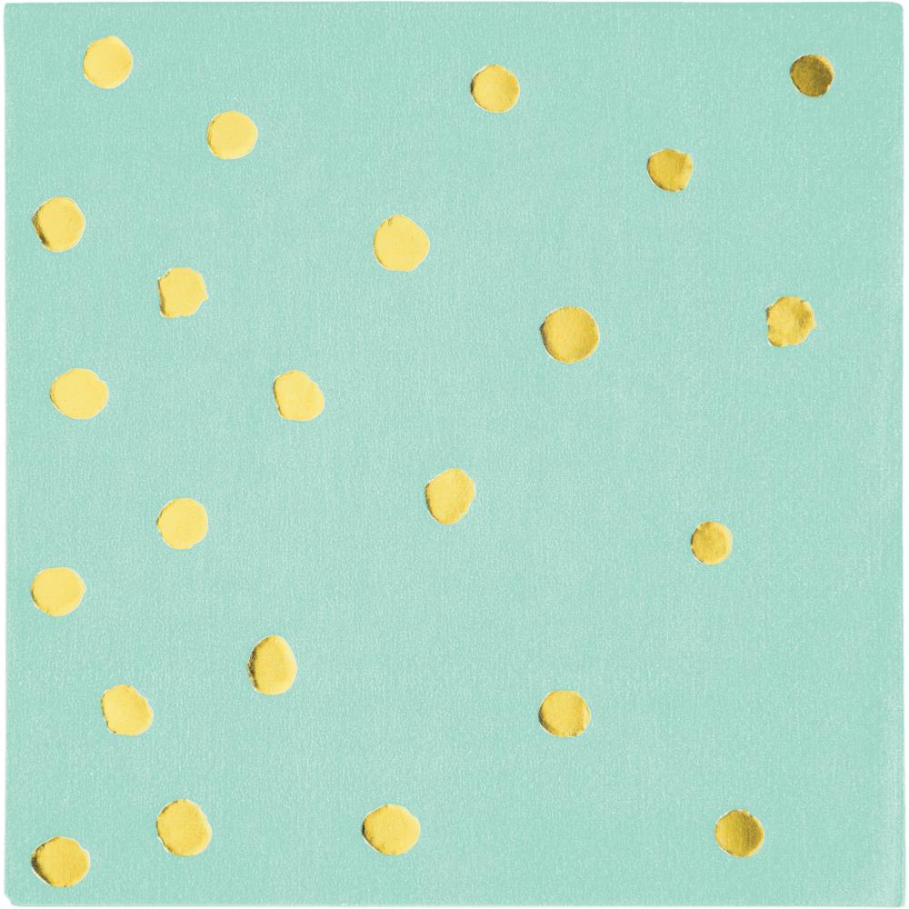 FRESH MINT FOIL STAMP  3 PLY. BEVERAGE NAPKINS 16 CT. 