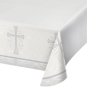 DIVINITY SILVER 54X102 TABLECLOTH  1 CT