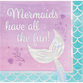 MERMAID SHINE "ALL THE FUN" LUNCH NAPKINS 16 CT. 