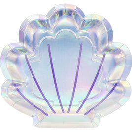 MERMAID SHINE SHAPED DINNER PLATES 8 CT. 