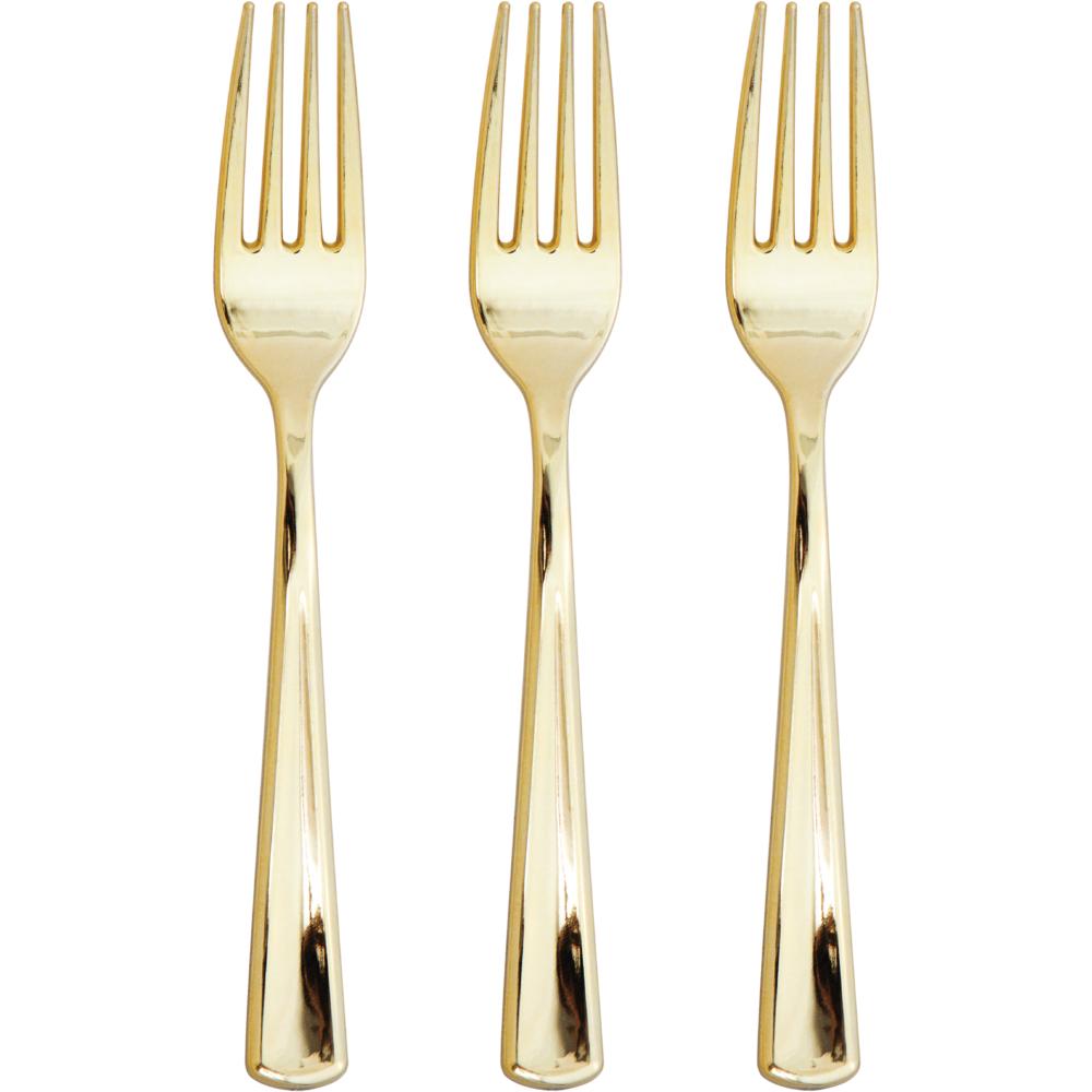 METALLIC GOLD FORKS 24 CT.