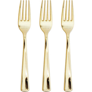 METALLIC GOLD FORKS 24 CT.