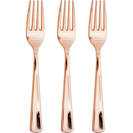 Metallic Rose Gold Forks 24 ct.
