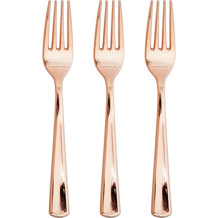 Metallic Rose Gold Forks 24 ct.