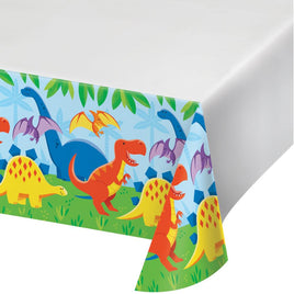 Dinosaur Friends Plastic Tablecover 48 in. X 88 in.  1 ct.