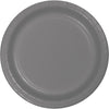 GLAMOUR GRAY PAPER LUNCH PLATES 24 CT. 