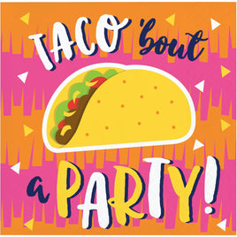 FIESTA FUN TACO 2 PLY BEVERAGE NAPKINS