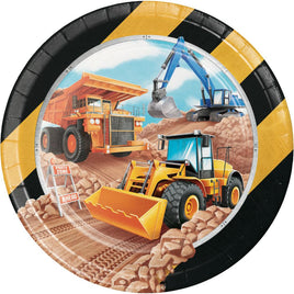 9in. Big Dig Construction Lunch Paper Plate 8 ct.