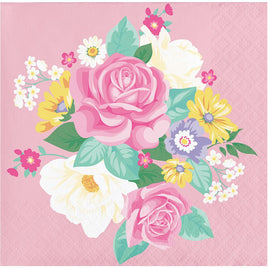 Floral Tea Party Beverage Napkins 16 ct.