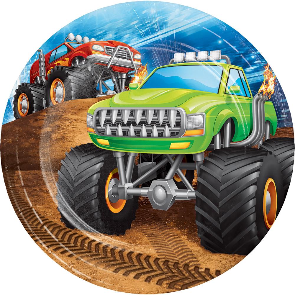 7 in. Monster Truck Rally Dessert Plate 8 ct. 