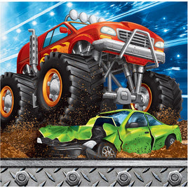 Monster Truck Rally Beverage Napkins 16 ct. 