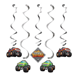 Monster Truck Rally Dizzy Danglers 5 ct.