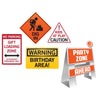 Big Dig Construction Tabletop Easel and Warning Signs Set 5 ct.