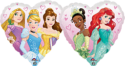 17" Princess Dream Big Heart Foil Balloon