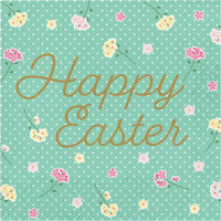 Floral Tea Party Happy Easter Lunch Napkins 16 ct. 