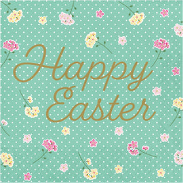 Floral Tea Party Happy Easter Lunch Napkins 16 ct. 