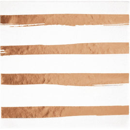 Rose Gold Foil Stamp Lunch Napkins 16 ct. 