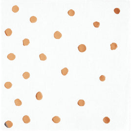 Rose Gold Foil Stamp Beverage Napkins 16 ct. 