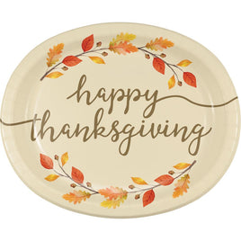 THANKFUL OVAL PLATTER 8 CT.