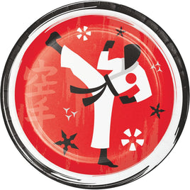 7 in. Karate Party Dessert Paper Plates  8 ct.
