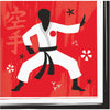 Karate Party Beverage Napkins 16 ct. 