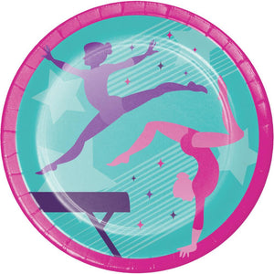 9 in. Gymnastics Party Lunch Plates 8 ct. 