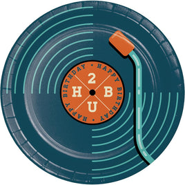 HIPSTER BIRTHDAY 7 INCH PAPER PLATE 8 CT