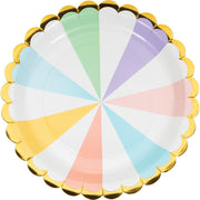 9 in. Pastel Celebrations Scalloped Lunch Plates 8 ct. 