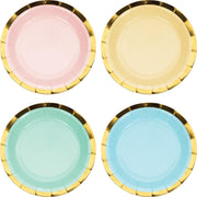 7 in. Pastel Celebrations Assorted Dessert Plates 8 ct. 