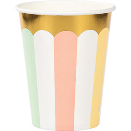 9 oz. Pastel Celebrations Foil Cups 8  ct.