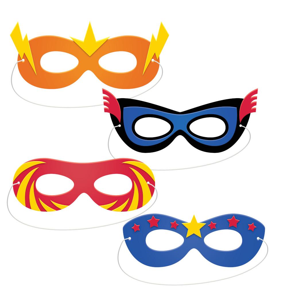 Superhero Slogans Foam Masks 4 ct. 